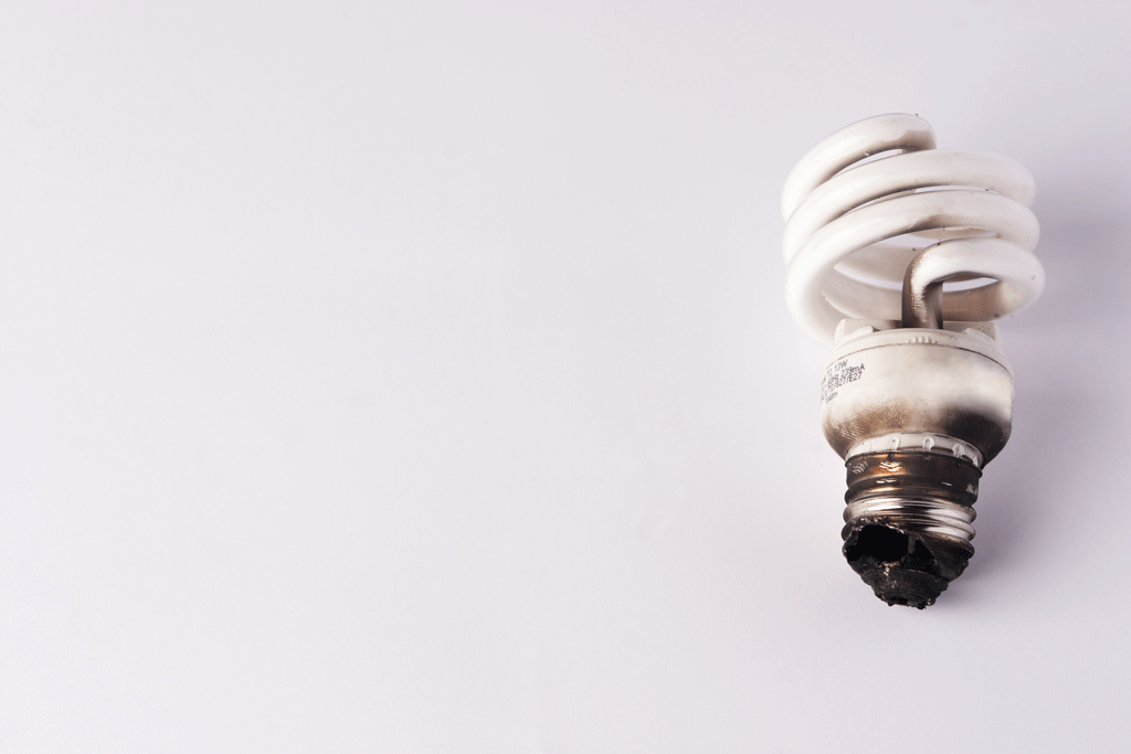 burnt lightbulb | emergency electrical services wilmington nc 