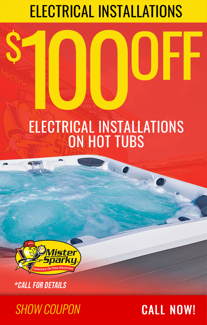 $100 Electrical Installations on Hot Tubs Coupon