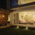 Patio with Professional Deck Lighting Installation.