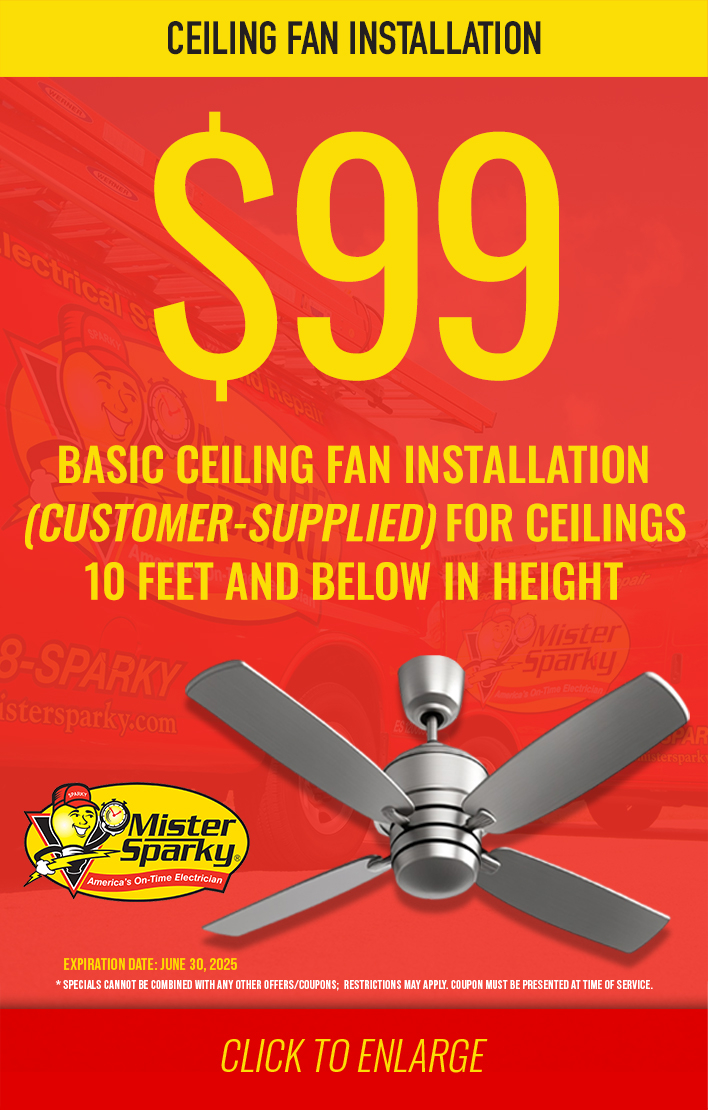 $99 Ceiling Fan Installation Coupon